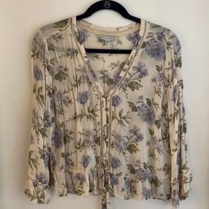 American Eagle Flowy Sheer Top